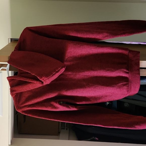 Burgundy Zip Up Hoodie - Picture 2 of 4